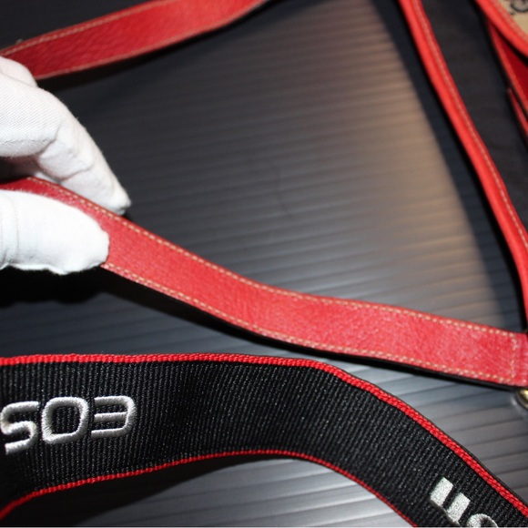 Gucci canvas tote with red leather and gold hardware - Picture 7 of 16